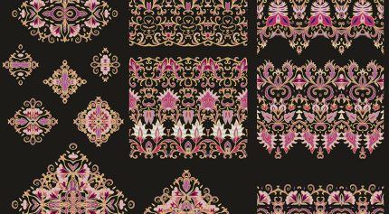 وکتور حاشیه تذهیب و کادر و حاشیه