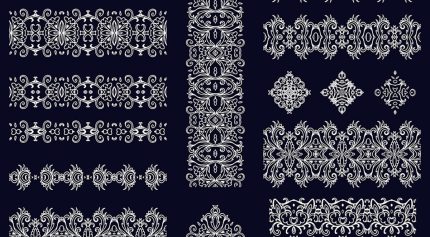 وکتور کادر و حاشیه اسلیمی