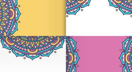 وکتور ماندالا اسلیمی رنگی