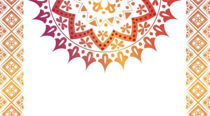 وکتور طرح ماندالا و حاشیه تذهیب