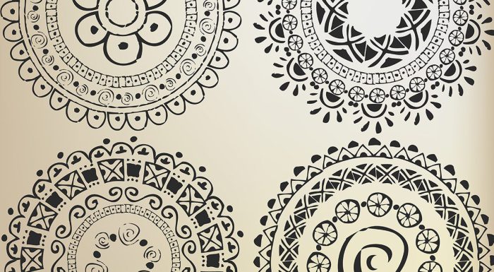 وکتور ماندالا لایه باز دایره ای