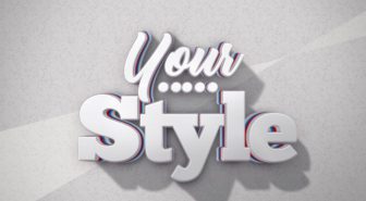 موکاپ لوگو و متن سه بعدی رنگارنگ