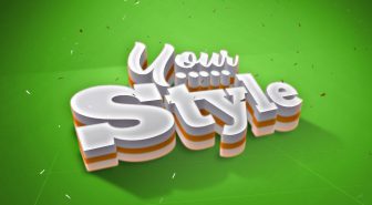 موکاپ لوگو و متن سه بعدی رنگارنگ