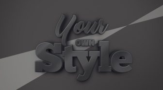 موکاپ لوگو و متن سه بعدی رنگارنگ