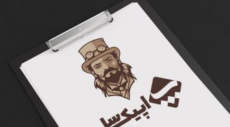 موکاپ لوگو روی تخته شاسی