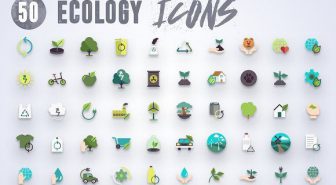 مجموعه 50 آیکن اکولوژی و زیست محیطی
