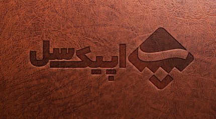 موکاپ لوگو برجسته روی چرم