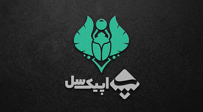 موکاپ لوگو از نمای جلو با افکت مختلف