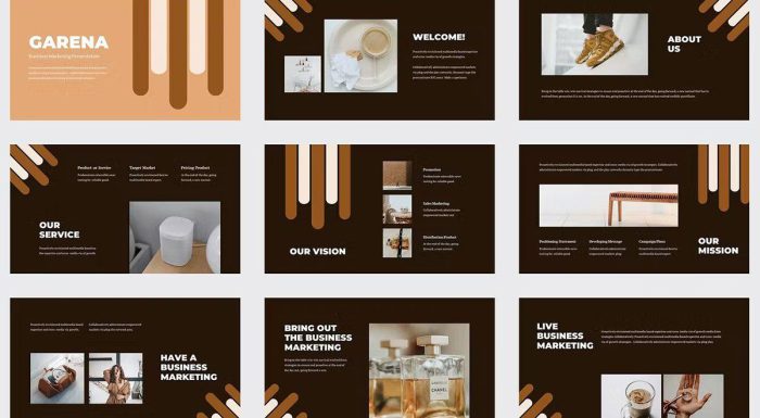 قالب پاورپوینت کسب و کار گرنا تیره و روشن