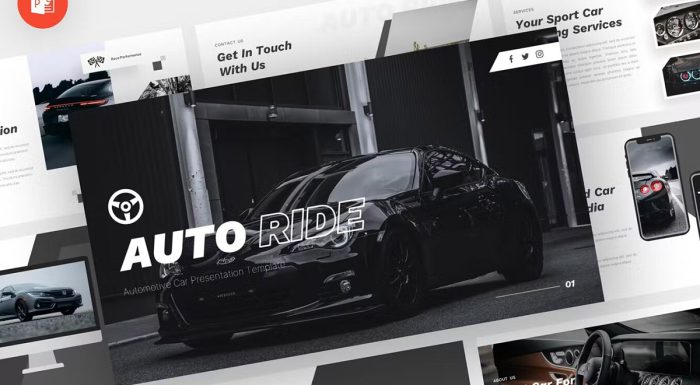 قالب پاورپوینت خودرو اتوراید