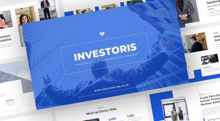 قالب پاورپوینت مارکتینگ اینوستوریس با رنگبندی آبی
