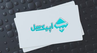 موکاپ کارت ویزیت با پس زمینه حبابی