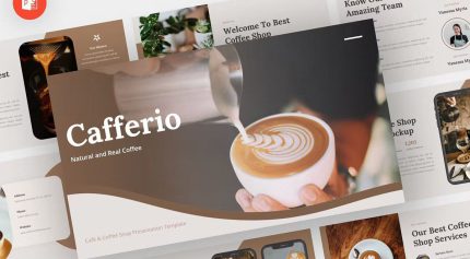 قالب پاورپوینت کافی شاپ کافریو