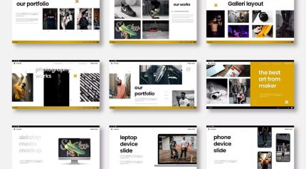 قالب پاورپوینت انویت با رنگ نارنجی