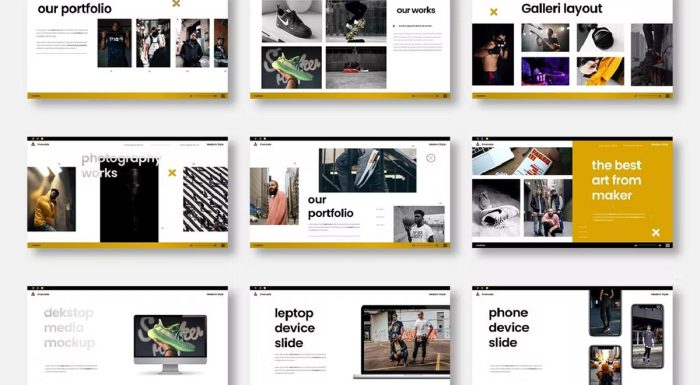 قالب پاورپوینت انویت با رنگ نارنجی