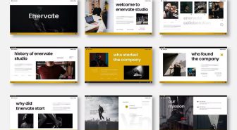 قالب پاورپوینت انویت با رنگ نارنجی