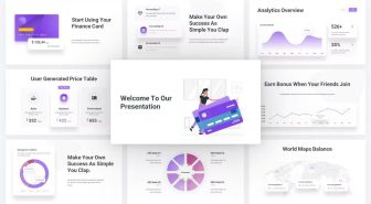 قالب پاورپوینت فاینانسیل با رنگبندی بنفش روشن