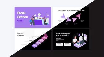 قالب پاورپوینت فاینانسیل با رنگبندی بنفش روشن