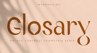 فونت Glosary انگلیسی