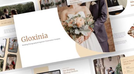 قالب پاورپوینت عروسی و ازدواج گلوکسینیا