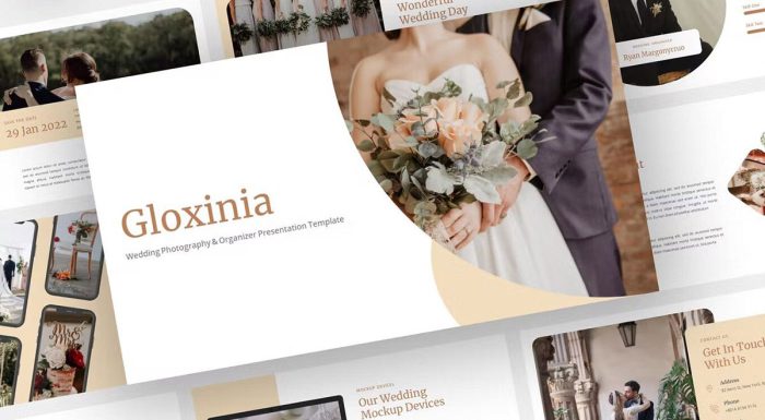 قالب پاورپوینت عروسی و ازدواج گلوکسینیا