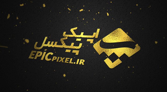 موکاپ لوگو طلایی و نقره ای افکت دار