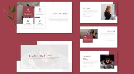 قالب پاورپوینت گرادیونا 5 رنگ مختلف