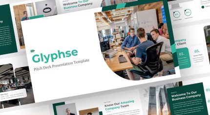 قالب پاورپوینت شرکت ایده پردازی گلیفس سبز