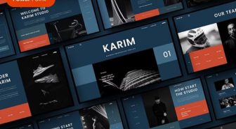 قالب پاورپوینت تجاری کریم با رنگبندی تیره