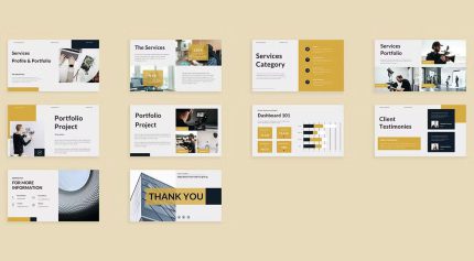 قالب پاورپوینت معرفی با طراحی مدرن نیوی رنگبندی روشن