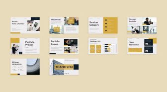 قالب پاورپوینت معرفی با طراحی مدرن نیوی رنگبندی روشن