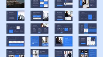 قالب پاورپوینت پروفایل شرکتی آبی روشن و تیره