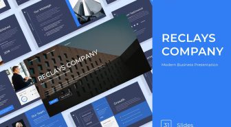 قالب پاورپوینت پروفایل شرکتی آبی روشن و تیره