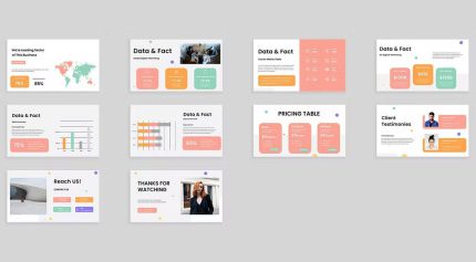 قالب پاورپوینت معرفی پروفایل شرکت رنگارنگ