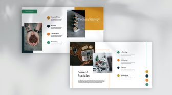 قالب پاورپوینت کسکارا سبز و نارنجی