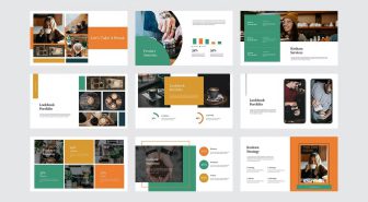 قالب پاورپوینت کسکارا سبز و نارنجی