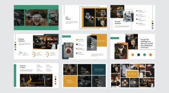 قالب پاورپوینت کسکارا سبز و نارنجی