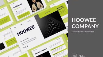 قالب پاورپوینت شرکتی و تجاری با رنگ لیمویی