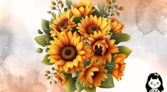 عکس های دوربری شده گل های آفتابگردان سه بعدی