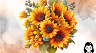 عکس های دوربری شده گل های آفتابگردان سه بعدی