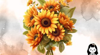 عکس های دوربری شده گل های آفتابگردان سه بعدی