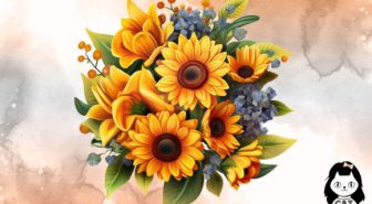 عکس های دوربری شده گل های آفتابگردان سه بعدی