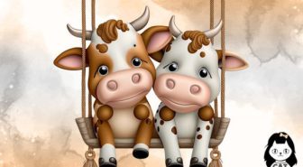 عکس های دوربری شده گاو های بانمک روی تاب