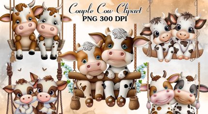 عکس های دوربری شده گاو های بانمک روی تاب