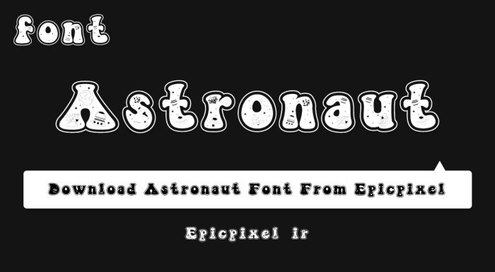 فونت Astronaut انگلیسی