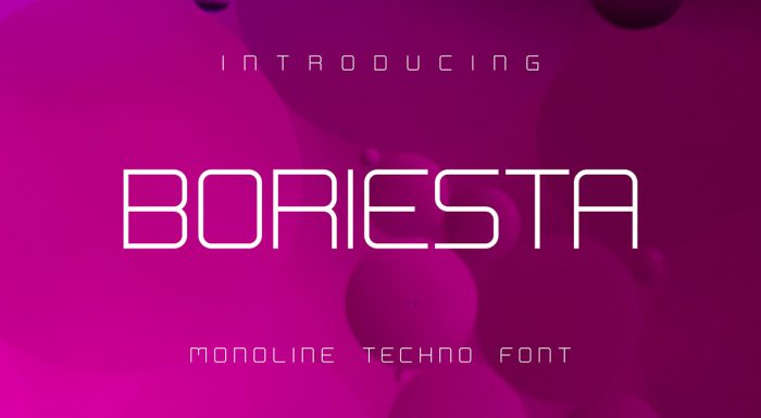 فونت Boriesta انگلیسی