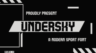 فونت Undersky انگلیسی
