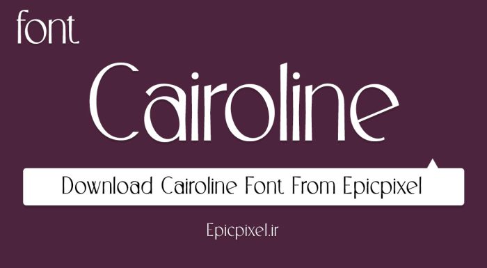 فونت Cairoline انگلیسی