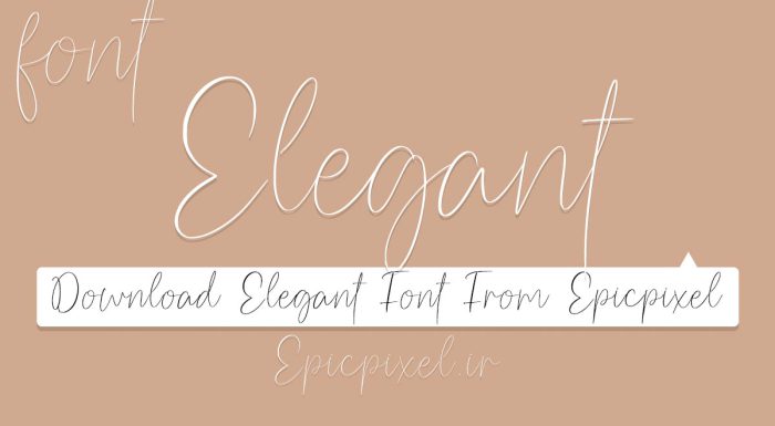 فونت Elegant انگلیسی