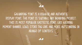 فونت Galundeng انگلیسی